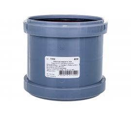 Канализационная соединительная муфта RTP с перегородкой, 110 мм, серая 11336 