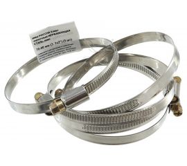 Червячный хомут РОССНА 70-90 мм 3 1/2"" нержавеющая сталь, винт, 5 шт. Р860712 DIY 