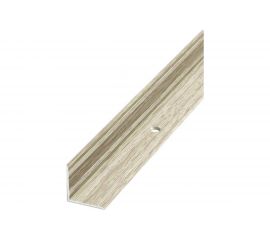 Порог угловой внутренний алюминиевый (20х20 мм; 0.9 м; декоративный; дуб беленый) Лука 00000002429 