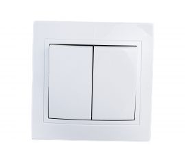 Выключатель TDM 2 кл. 10А белый ""Таймыр"" пром. упак,, бакелит. основание SQ1814-0502 