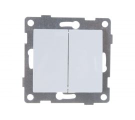 Выключатель GUSI ELECTRIC Bravo 2 клавиши, СУ, 10А, 250В, белый С10В2-001 