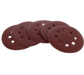 Круг абразивный шлифовальный (5 шт; 125 мм; P80; 8 отв) КЕДР 54676 