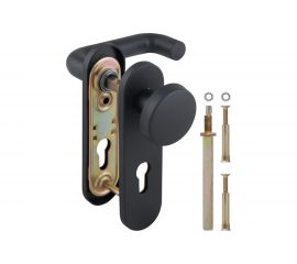 Дверная ручка Fuaro DH-043P-KNOB NE черная, нейлон, квадрат 9x90 мм 36101 