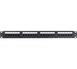 Панель NIKOMAX 19"", 1U, 24 порта, категория 6, RJ45/8P8C, неэкранированная, черная NMC-RP24UE2-ES-1U-BK 