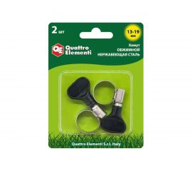 Обжимной хомут QUATTRO ELEMENTI 13-19 мм с ключом, 2 шт 772-456 
