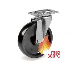 Колесо с вращающейся опорой и пластиной крепления (80 мм; 150 кг) Tellure rota 677201 