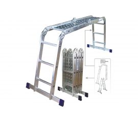 Лестница-трансформер 4х3 + стальная платформа Алюмет TL 4033 SP 