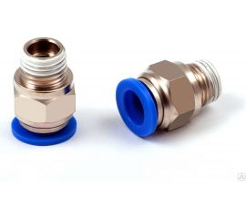 Фитинг цанговый прямой металлический 12 мм, F1/4"" Pegas pneumatic 5206 