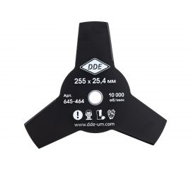 Диск для триммера 3-х лопастной (255х25.4 мм) DDE 645-464 