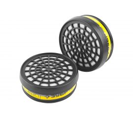 Сменный фильтр Зубр ЭКСПЕРТ, для респираторов и масок, тип B1E1 от кислых газов, 2 шт., 11131 