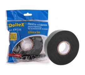 Двухсторонняя лента DolleX, 22мм х 5м монтажная на вспененной основе ET-225 