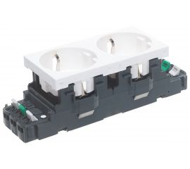 Механизм розетки Legrand 2-м СП Mosaic New 4-модульный для кабель-канала Leg 077402 131682 