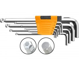 Набор шестигранников с шаром INGCO Long 1,5-10 мм. INDUSTRIAL HHK12091 