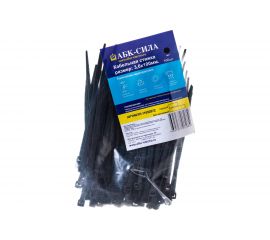 Кабельная стяжка АБК-СИЛА 3,6х 100, черная, 100 шт. 11052072 