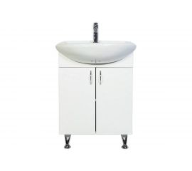 Напольная тумба с раковиной Orange Роса белый глянец Ro-60TUW+RA 