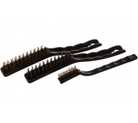 Стальные щетки STAYER MASTER с пластмассовой ручкой, в наборе 3шт 3515-H3 