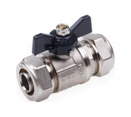 Шаровой кран для МП труб AQUALINK 20x20 B бабочка 873 