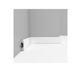 Напольный плинтус Stenopol ударопрочный влагостойкий под покраску 50х15х2000 мм C7038 