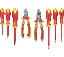 Набор диэлекрических отверток Felo Ergonic с диэлектрическими пасатижами и бокорезами в упаковке, 8 шт 41398517 