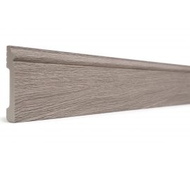 Напольный плинтус Decor-Dizayn ударопрочный, влагостойкий, серый, 79х13х2400 мм 005-80SH 