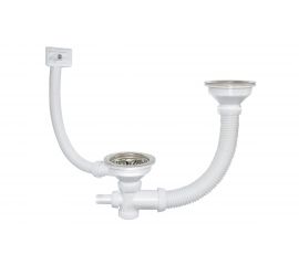 Выпуск для двойной чаши с переливом и отводом 3 1/2" IDDIS 021UPS0i84 