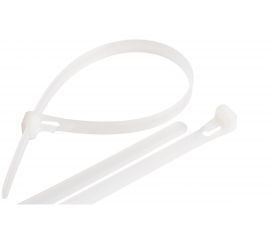 Нейлоновая открывающаяся стяжка NIKOMAX 300х7,5мм, белая, уп-ка 100шт. NMC-CTN300-75-RL-WT-100 