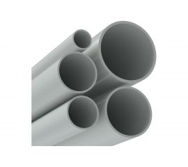 Труба DKC ПВХ, жёсткая, гладкая д.20мм, лёгкая, 2м, цвет серый 62920 