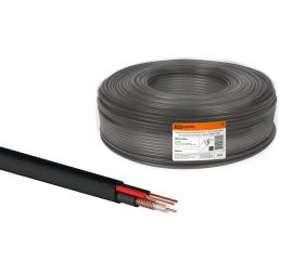 Кабель TDM для видеонаблюдения КВК-П-2 2х0,75 мм2 200м, для наружной прокладки, черный SQ0123-0004 