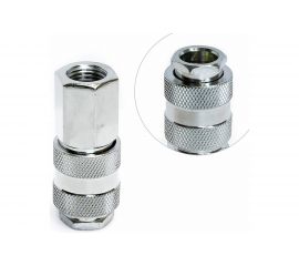 Пневморозетка быстроразъёмная универсальная с внутренней резьбой 1/4" PI TOOLS 6927 