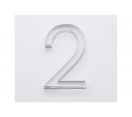 Цифра дверная 2 Brante LOFT 60 мм матовый хром 150181 