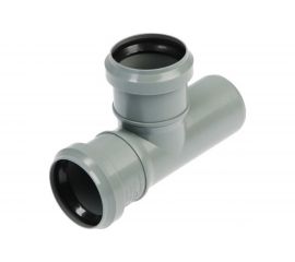 Тройник РемоКолор внутренняя канализация, серый, 50 мм 139-802 