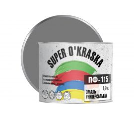 Эмаль super maler ПФ-115 Серый 1,9кг Лк-00005658 