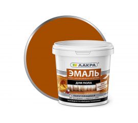 Акриловая эмаль для пола Лакра золотисто-коричневая, 0.9 кг 90003485909 
