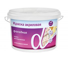 Водно-дисперсионная краска Krafor Альфа фасадная 3 кг 1 42748 