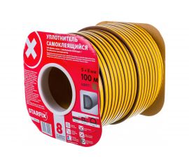 Уплотнитель STARFIX тип D коричневый 9х8 мм 100 м SF1013-02 