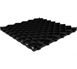 Газонная решетка Gidrolica 600х600х40 мм, пластиковая, черная 606 