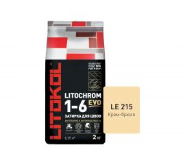 Затирка для швов LITOKOL LITOCHROM 1-6 EVO LE 215 (крем-брюле; 2 кг) 500210002 