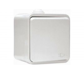 1-местная Розетка EKF Прага 16А с заземлением с крышкой IP44 белая с защитными шторками SQEKR16-029-10-440 