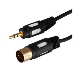 Кабель REXANT DIN 5 Pin - Stereo 3,5 мм 1,5 м Gold 17-2502 