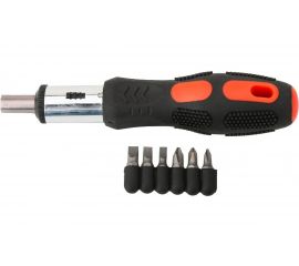 Реверсивная отвертка с набором бит 6 предметов AV Steel AV-489131 