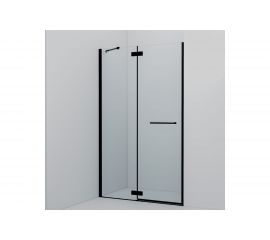 Душевая дверь IDDIS Slide распашная, черный алюминиевый профиль, 120х195 SLI6BH2i69 