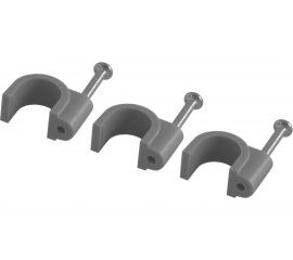 Круглая пластиковая скоба TDM 10 мм, серая, 50 шт. SQ0514-0063 