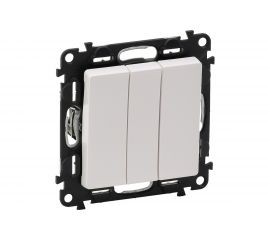 Механизм выключателя Legrand 3-клавишный СП Valena Life 10 А IP20 250 В 10АХ белый Leg 752403 