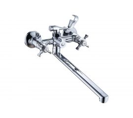 Смеситель для ванны Maxonor длинный излив переключатель в корпусе, хром MN2224 