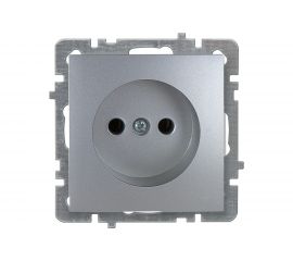 Механизм розетки NILSON 1СП серебро Touran/Alegra metallic 24130415 