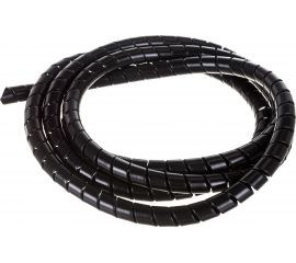 Защитная пластиковая спираль Урдюга d12мм черная пакет 2м URСП12Ч02 