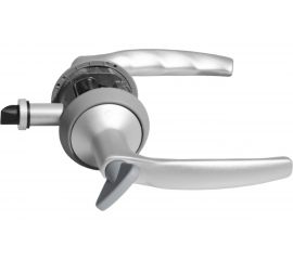 Замок с ручкой HOPPE HCS A1530 Atlanta SK/OL WC F1-2 серебристый, без фальца, A=35-45mm, backset 60мм 65431 