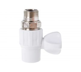 Шаровой кран для радиатора Политэк прямой ПП 25х3/4 9999012534 