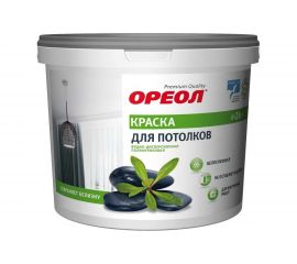 Краска для потолков Ореол ВД (белоснежная; полиакриловая; для внутренних работ; 1.5 кг) 5365 