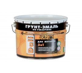 Грунт-эмаль по ржавчине 3 в 1 DALI Красно-Коричневая RAL 3011 10 л 1 41757 